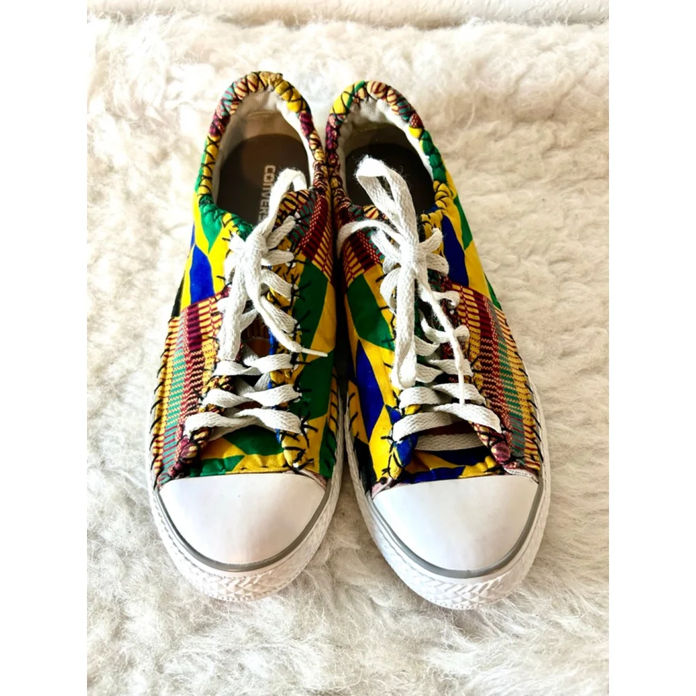 Converse All Star Chuck Taylor Kente African Pattern Sneakers Junior Size 5.5